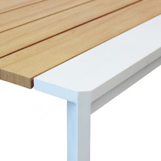 Tavolo Allungabile Alluminio Effetto Legno 150/201