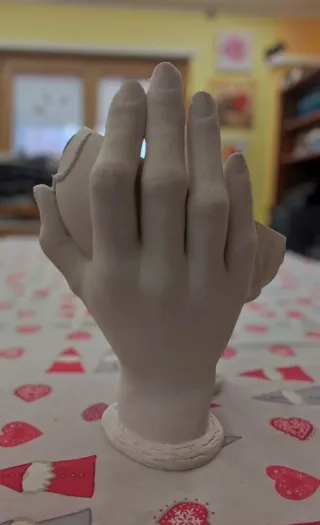 Vaso Mani-Cuore in PLA Bianco