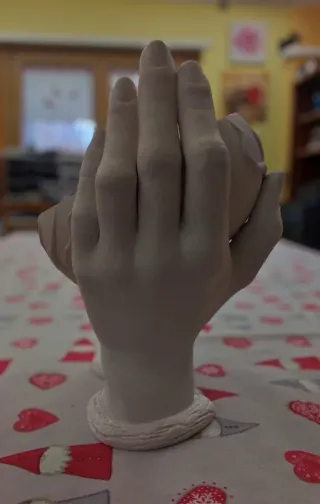 Vaso Mani-Cuore in PLA Bianco