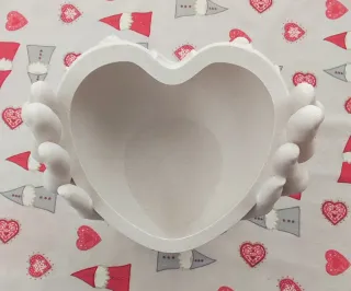Vaso Mani-Cuore in PLA Bianco
