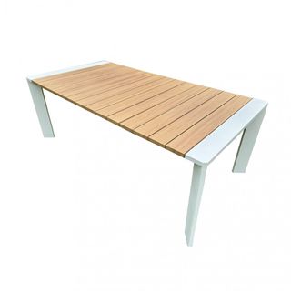 Tavolo Allungabile Alluminio Effetto Legno 200/250