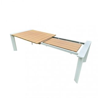 Tavolo Allungabile Alluminio Effetto Legno 200/250