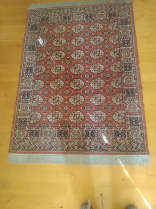 Alfombra de lana multicolor