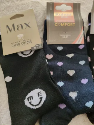 Set 4 paia calzini fantasia cuori