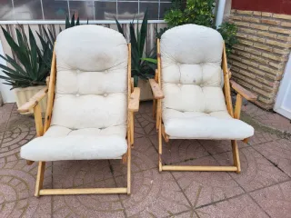 2 Sillones Plegables Madera