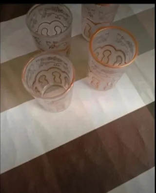 Vasos chupito dorados decorados