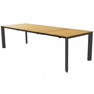 Tavolo Allungabile Alluminio e Teak 212/278x100Cm