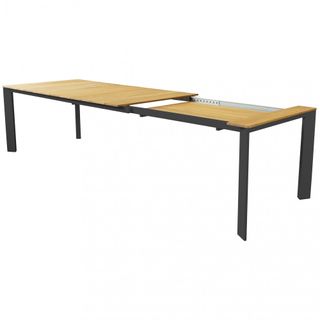 Tavolo Allungabile Alluminio e Teak 212/278x100Cm