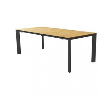 Tavolo Allungabile Alluminio e Teak 212/278x100Cm
