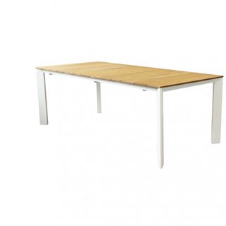 Tavolo Allungabile Alluminio e Teak 212/278x100Cm