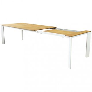 Tavolo Allungabile Alluminio e Teak 212/278x100Cm
