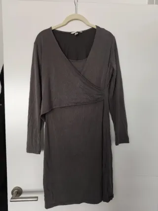 Vestido premamá lactancia gris
