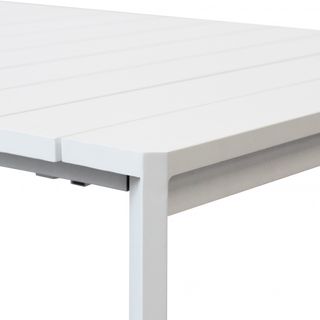 Tavolo Allungabile Alluminio Bianco 150/200x100Cm