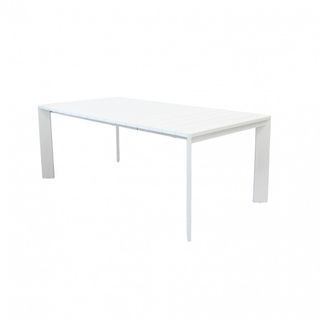 Tavolo Allungabile Alluminio Bianco 150/200x100Cm