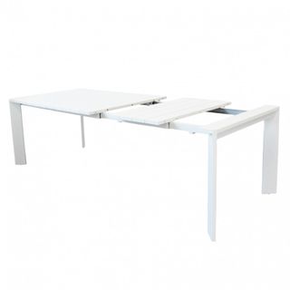 Tavolo Allungabile Alluminio Bianco 150/200x100Cm