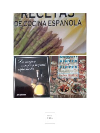 LOTE DE COCINA Y GASTRONOMÍA ESPAÑOLA