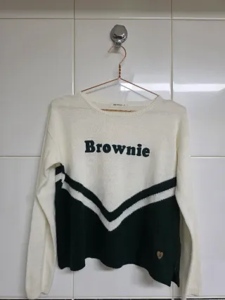 Jersey Brownie blanco y verde talla P