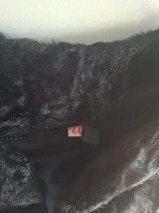 Abrigo piel astracán señora negro