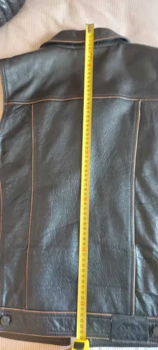 Chaleco Cuero 13 y 1/2 Moto Talla L