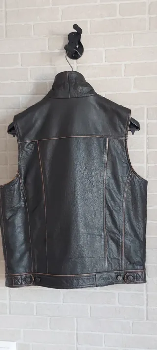 Chaleco Cuero 13 y 1/2 Moto Talla L