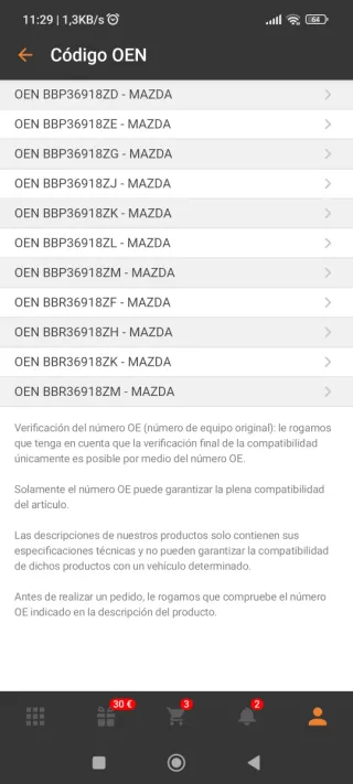 Mazda 3 NUEVO Espejo Retrovisor