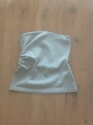 Top gris Pull&Bear sin tirantes Talla S