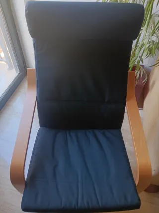 Sillón Ikea Poäng negro/roble Poang-silla-mecedora
