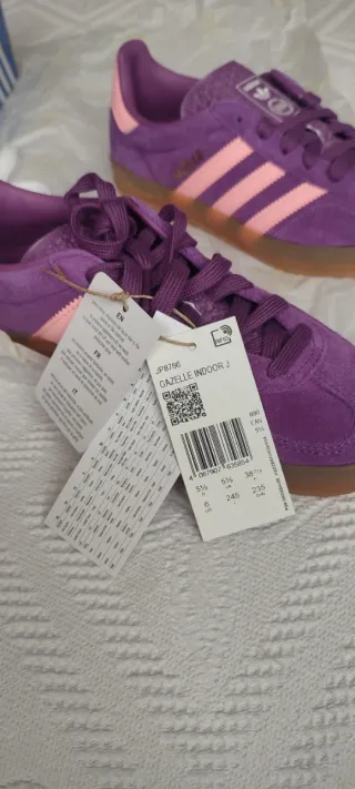 Adidas Gazelle Indoor 38 ⅔ Morado Rosa