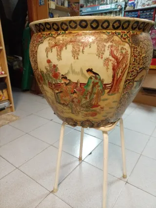 Tiesto grande cerámica decorado