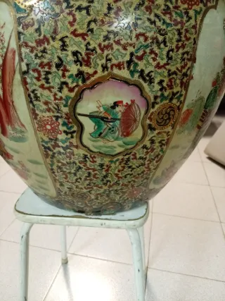 Tiesto grande cerámica decorado