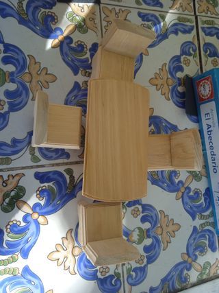 Juego Comedor Miniatura Madera.