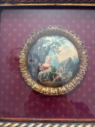 Juego de 2 cuadros decorativos dorados