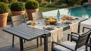 Tavolo Allungabile Esterno Alluminio Antracite