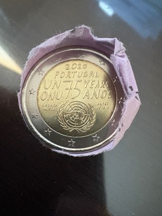 Moneda 2 euros Portugal 2020 UN 75 Años