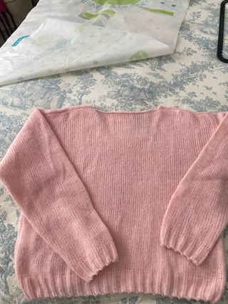 Jersey rosa efecto angora
