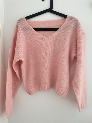 Jersey rosa efecto angora