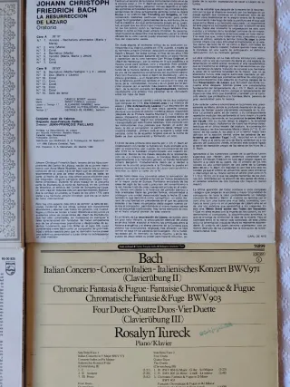 Vinilos. Bach J.S. e Hijos