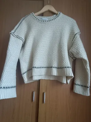 Jersey Zara beige talla M