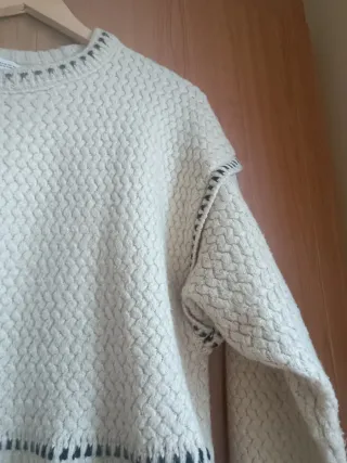 Jersey Zara beige talla M