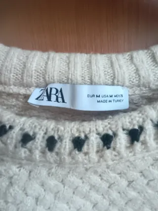 Jersey Zara beige talla M