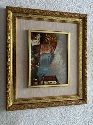 Cuadro decorativo dorado