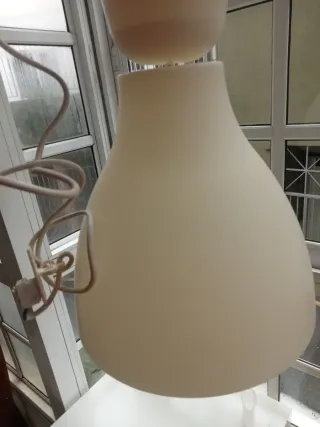 2 Lámparas IDENTICAS Techo Ikea Campana Blanca