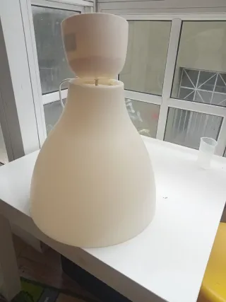 2 Lámparas IDENTICAS Techo Ikea Campana Blanca