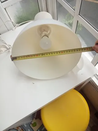 2 Lámparas IDENTICAS Techo Ikea Campana Blanca