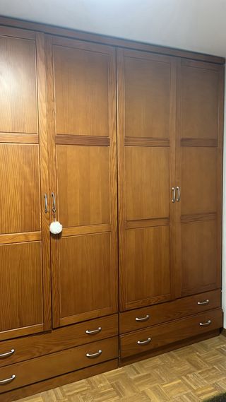 Cabecero y 2 mesitas de noche madera