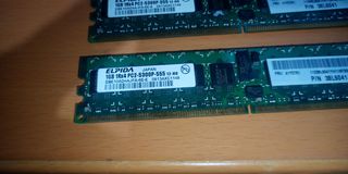 4x ELPIDA 1GB PC2-5300P ECC DDR2 Servidor RAM