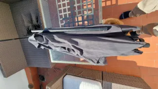 Sombrilla Rectangular Negra 260cm