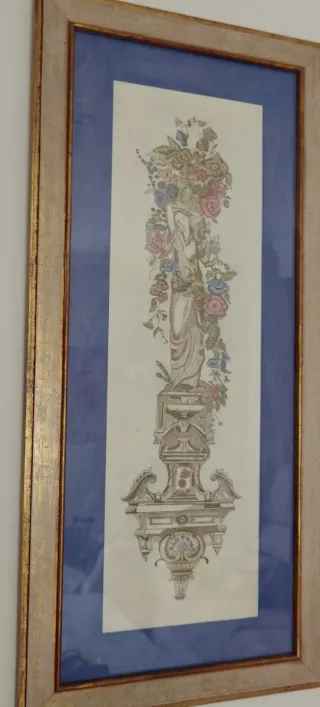 Cuadro  Lámina Decorativa Figura Floral