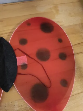 Alas y antenas mariquita disfraz