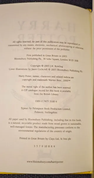 Harry Potter and the order of the Phoenix Inglés